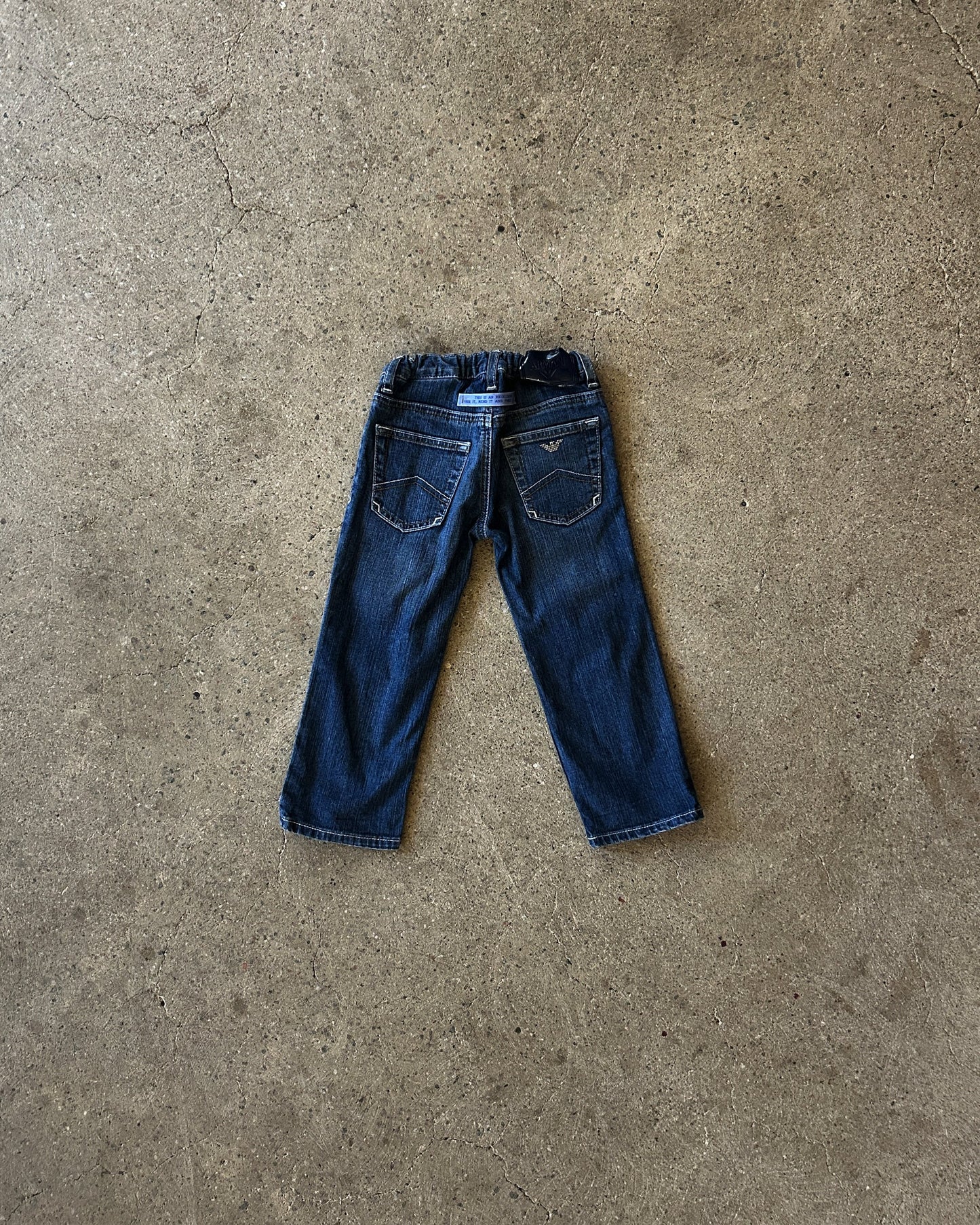 armani junior rhinestone jeans