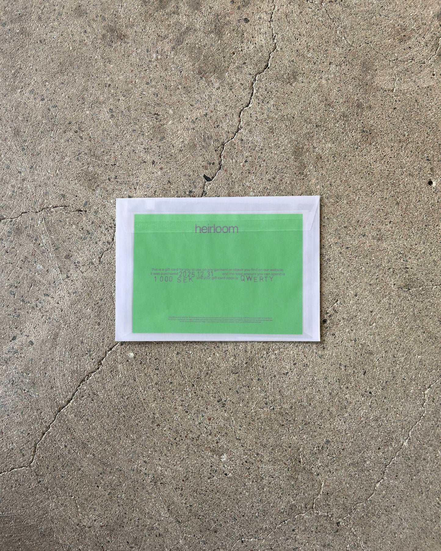 gift card green