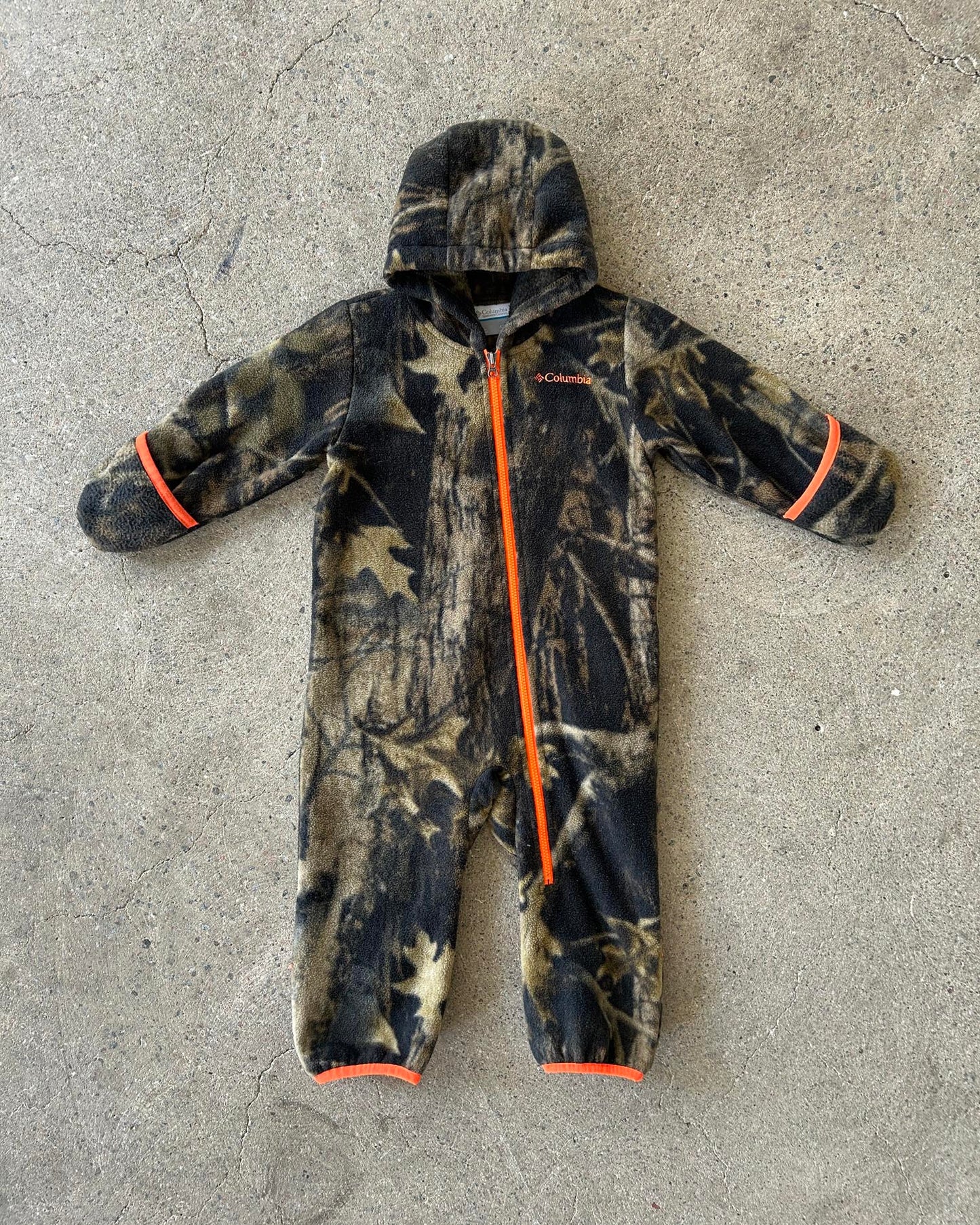 columbia hooded camo overalls