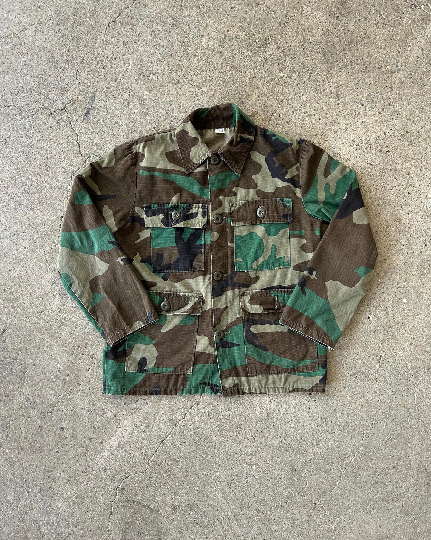 vintage woodland camo jacket
