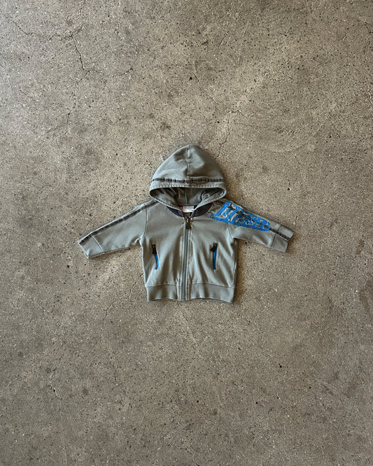 diesel embroidered zip sweater